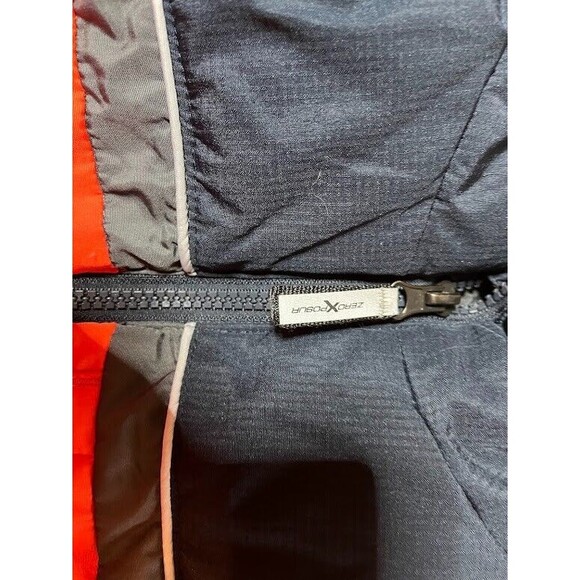 ZeroXPosur Boys Puffer Jacket 5/6 Orange Blue Hooded Winter Coat Cozycore Warm - Picture 5 of 6